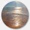 Designart - Tranquil Seashore with Crystal Waters' Seascape Metal Circle Wall Art